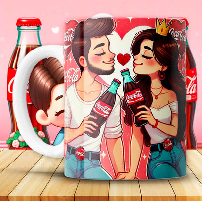 12 Tazas Coca Cola San Valetín